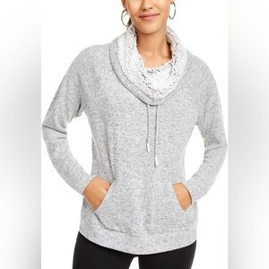 Ultra Flirt Sherpa Lined Funnel Neck Sweatshirt